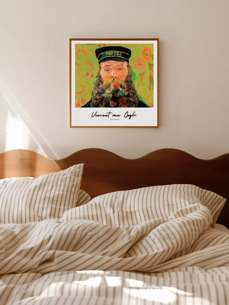 Van Gogh The Postman, Man Portrait, Vintage Wall Art, Vibrant Wall Decor, Printable Art