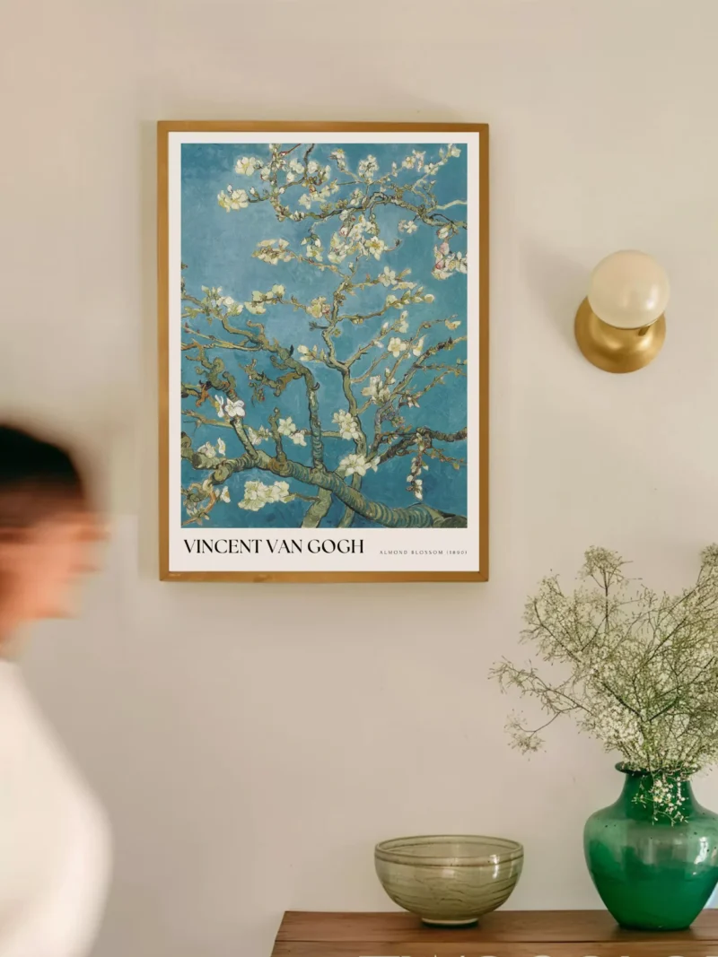 Blossoming Almond Tree framed Van Gogh replica, hand-painted in oil on canvas