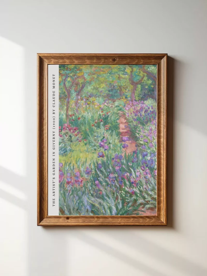 Claude Monet Garden at Giverny Canvas Exhibition Poster Framed or Printed Wall Art Famous Artist Wall Art Prints Trendy Living Room Decor