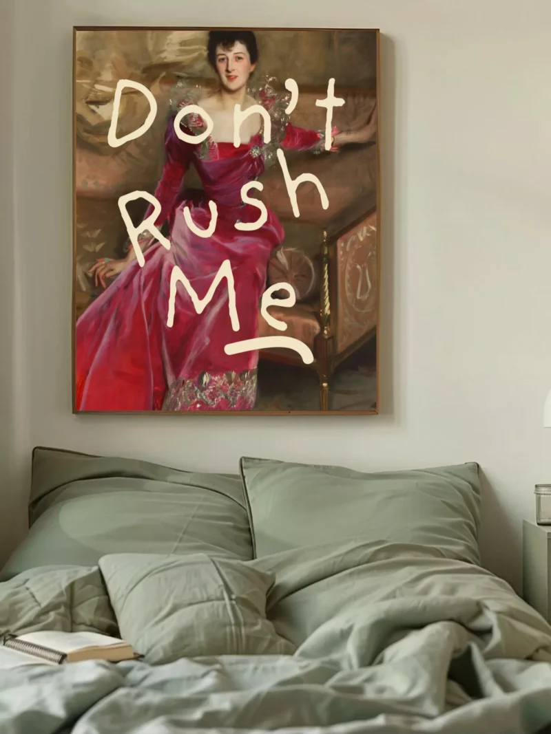 94-5 Dont Rush Me Art Print, Digital Download Print, Altered Art, Dont Rush Me Print, Maximalist Decor, Neon Print, Instant Download Art